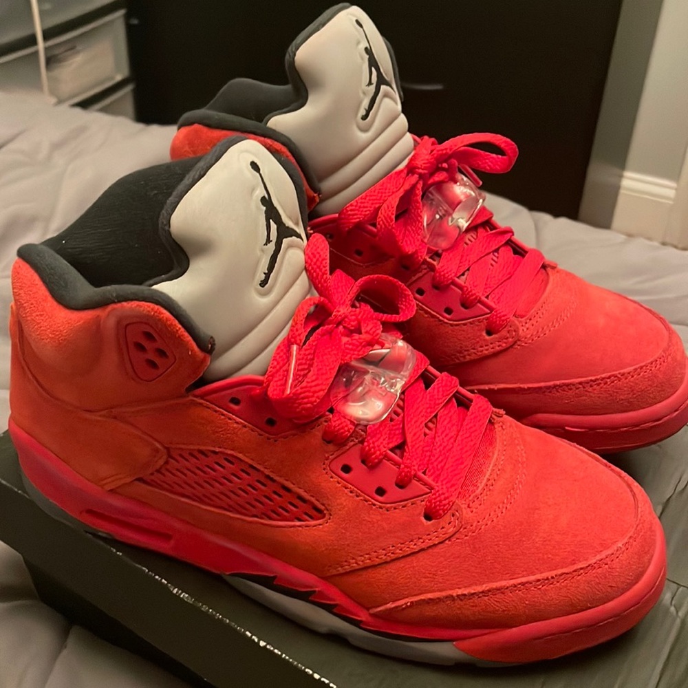 Jordan 5 Red Suede
